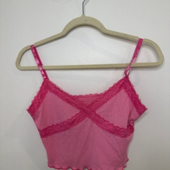 Womens Lace Strap Crop Top Cami V-Neck Corset Tanks Y2K Shirts Camisoles - Picture 10 of 11